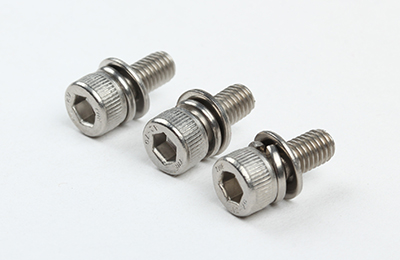 不銹鋼 內(nèi)六角圓柱頭（滾花）帶平、彈墊組合螺釘 DIN912三組合